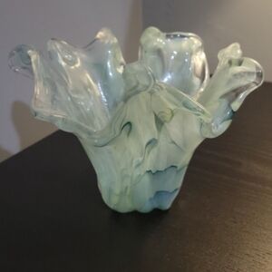 1960s Murano Ruffled Bowl 6×2